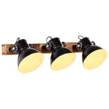 Vidaxl Industrijska zidna lampa, crna, 65x25 cm, E27