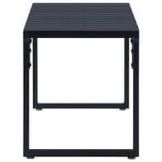 Vidaxl Vrtna klupa od PS ploče 120,5 cm crna