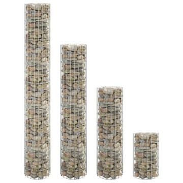 Vidaxl Gabionske košare, okrugle, 4 kom, Ø30x50/100/150/200 cm