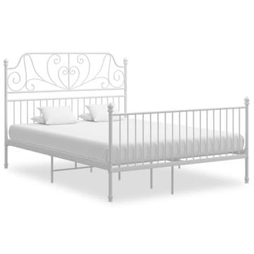Vidaxl Okvir za krevet Bijeli metal 140 x 200 cm
