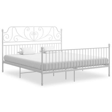 Vidaxl Okvir za krevet Bijeli metal 180 x 200 cm