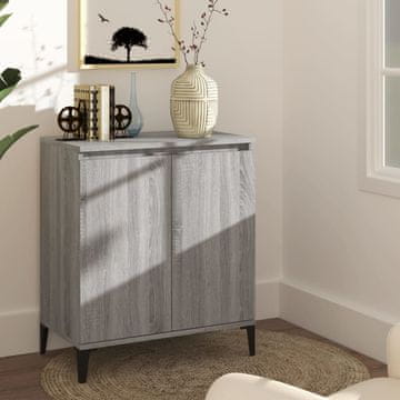 Vidaxl Komoda s ladicama, siva sonoma hrast, 60x35x70 cm