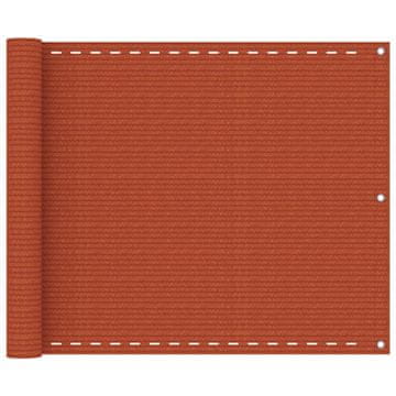 Vidaxl Balkonski zastor narančasti 75 x 400 cm HDPE