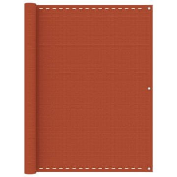 Vidaxl Balkonski zastor narančasti 120 x 600 cm HDPE