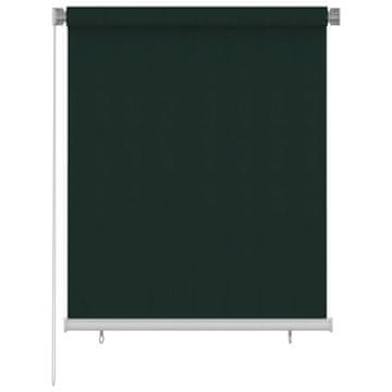 Vidaxl Rolo zavjesa, 120x140 cm, tamnozelena, HDPE