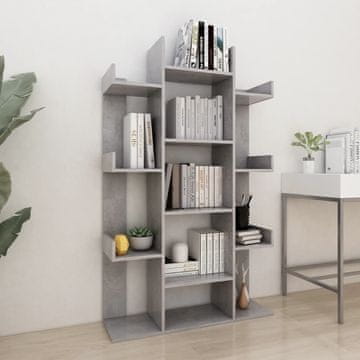 Vidaxl Polica za knjige betonsko-sive boje 86x25,5x140 cm