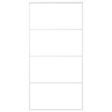 Vidaxl Klizna vrata od stakla ESG i aluminija 102,5 x 205 cm bijela