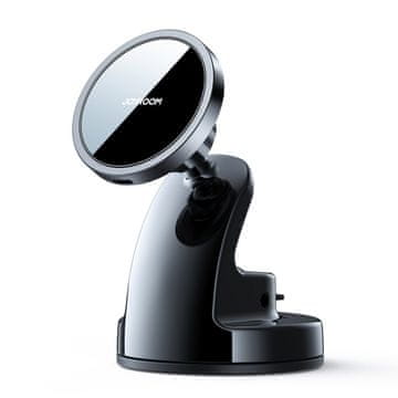 Joyroom Magnetic držač mobitela za auto, Qi punjač 15W, crno