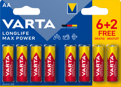 Varta baterija Longlife Max Power 6+2 AA 4706101448, 6+2 komada