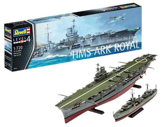 Revell HMS Ark Royal i Tribal Class Destroyer set za sastavljanje