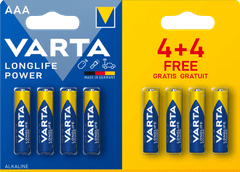 Varta baterije Longlife Power 4+4 AAA 4903121448, 4+4 komada