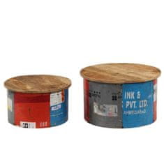 Vidaxl Stolići za kavu 2 kom od masivnog drva manga