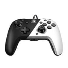 PDP Nintendo Switch FaceOff Deluxe controller, žični, crno-bijeli