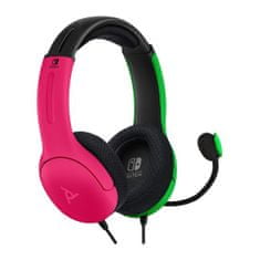 PDP LVL40 gaming slušalice, žične, rozo-zelene