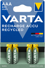 Varta punjiva baterija Recycled 4 AAA 800 mAh R2U 56813101404, 4 komada