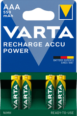 Varta Power 4 AAA 550 mAh R2U punjiva baterija 56743101404, 4 komada