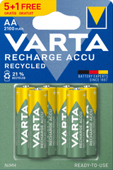 Varta Recycled 5+1 AA 2100 mAh R2U punjiva baterija 56816101476, 4 komada
