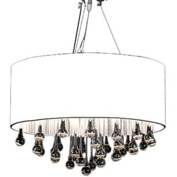 Vidaxl Luster s 85 kristala, bijeli