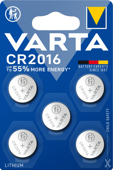 Varta CR 2016 5pack 6016101415 litijske baterije, 5 komada