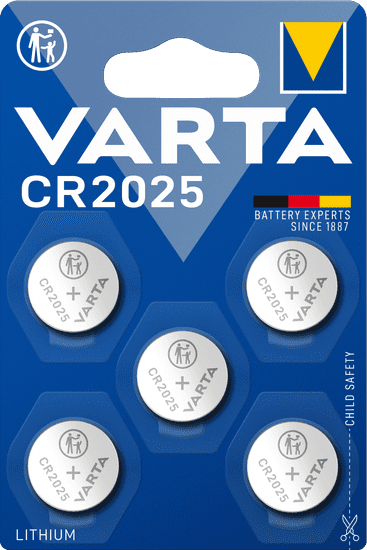 Varta CR 2025 5pack 6025101415 litijeva baterija, 5 komada