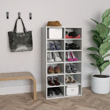 Vidaxl Stalak za cipele betonsko-sivi 54x34x100,5 cm