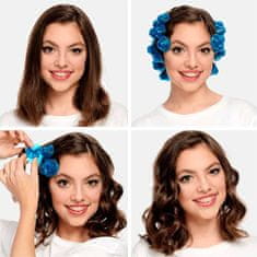 Netscroll Silikonski vikleri za kosu bez topline, 20 komada, roza silikonske navijalke za postojane kovrče, mekani i hipoalergeni, TopCurls