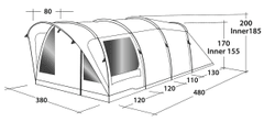 Outwell Lawndale šator za 6 osoba, siva