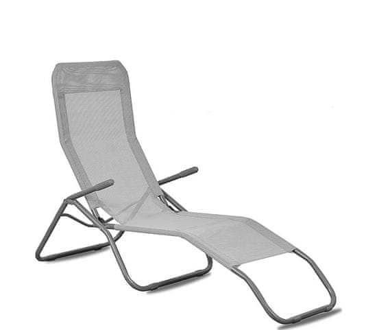 Aga Vrtni ležaljka SIESTA Svijetlosiva