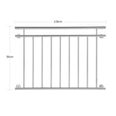 Wiltec Inox balkonska ograda 90x128cm