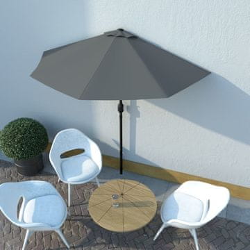 Vidaxl Balkonski suncobran s aluminijskom šipkom, 270 x 135 cm, antracit