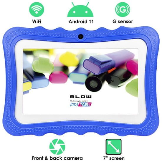Blow Kids Tab 7 tablet za djecu, Android 11, 2+32GB, + etui, plavi