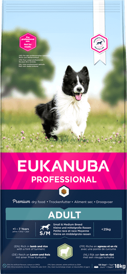 Eukanuba hrana za psa Adult Small & Medium Lamb, 18 kg