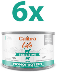 Calibra Life Sensitive konzerva za mačke, janjetina, 6 x 200 g