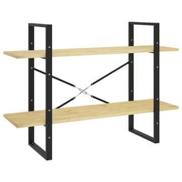 Vidaxl Ormarić za knjige s 2 razine 100 x 30 x 70 cm masivna borovina