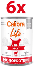 Calibra Life Adult konzerva za pse, govedina i mrkva, 6 x 400 g