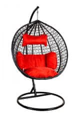 Aga Viseća stolica ORTA MR4200B-R Crna/Crvena