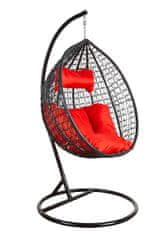 Aga Viseća stolica ORTA MR4200B-R Crna/Crvena