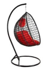 Aga Viseća stolica ORTA MR4200B-R Crna/Crvena