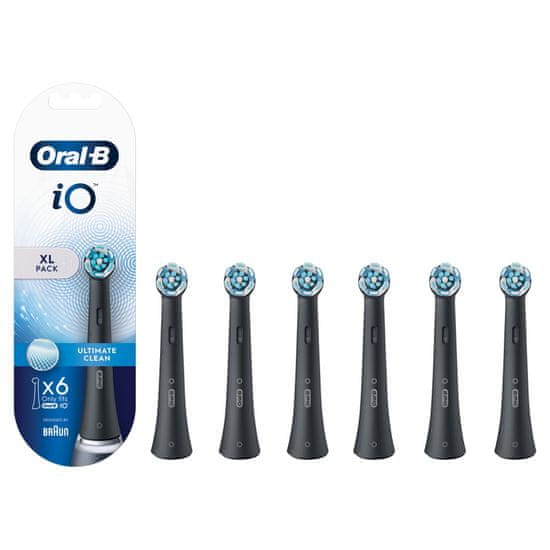 Oral-B iO Ultimate Clean glava četkice, crna, 6 komada