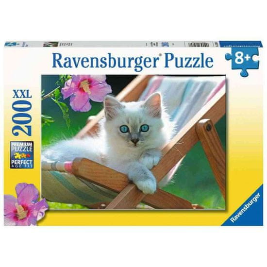 Ravensburger slagalica bijela mačka, 200 dijelova