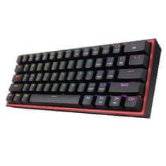 Redragon K617 Fizz gaming tipkovnica, žična, mehanička, plavi prekidači