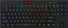 Redragon K621 Horus TKL gaming tipkovnica, bežična/žična, mehanička, crveni prekidači, RGB