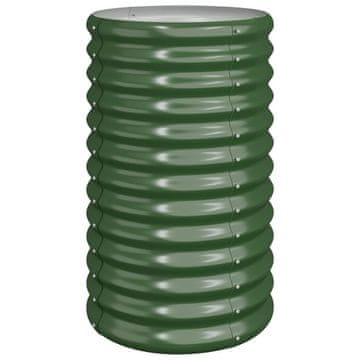 Vidaxl Vrtna sadilica od pocinčanog čelika 40x40x68 cm zelena