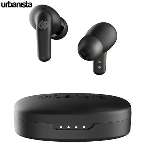 Urbanista Seoul slušalice, Bluetooth, TWS, do 32 sata reprodukcije, kontrola na dodir, bežično punjenje, crne