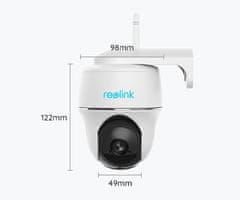 Reolink Argus PT 2K Dual kamera, WiFi, raspoznavanje, bežična, rotirajuća, bijela