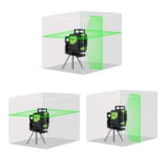 Huepar 360 stupnjeva GREEN rotacijski laser s 5 linija - nivelira