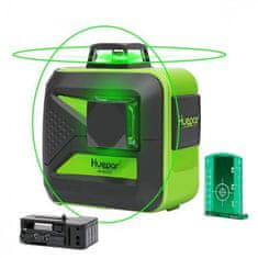 Huepar Zeleni laser za niveliranje s 8 linija s baterijom