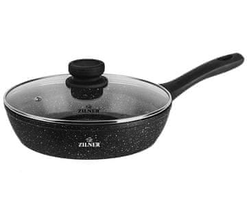 ZILNER Duboka tava 26 cm 2,6 l s mramornim premazom s poklopcem ZL-7716