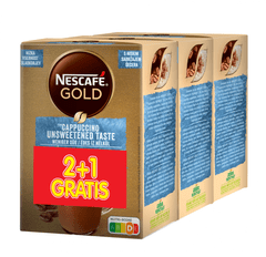 NESCAFÉ Cappuccino, manje slatkog okusa, 125 g, 2+1 GRATIS