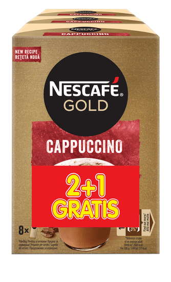 NESCAFÉ Cappuccino, 112 g, 2 + 1 GRATIS